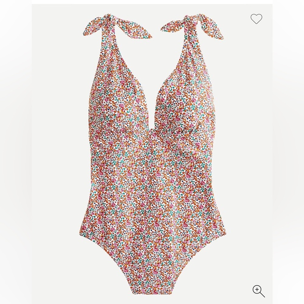 NWT J Crew Tie-shoulder one-piece swimsuit in Liberty® Eloise floral - size 10